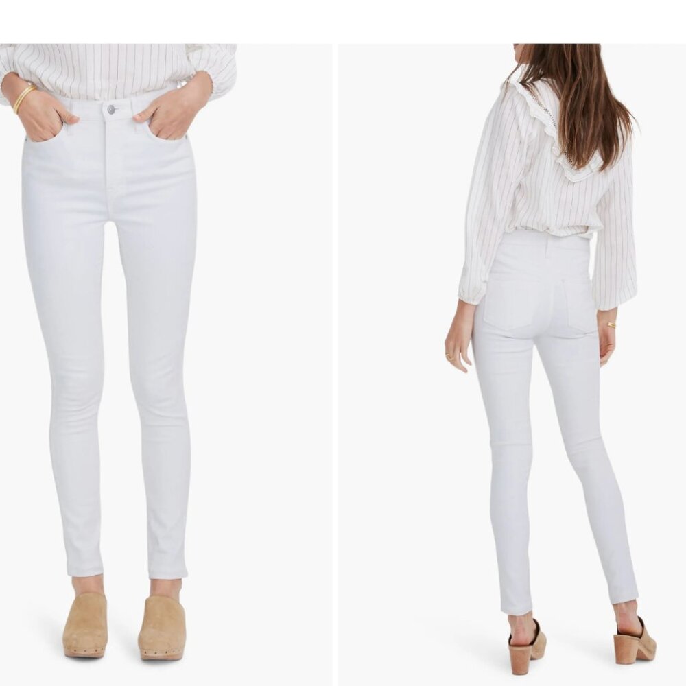 Madewell White High Waist Skinny Jeans 27